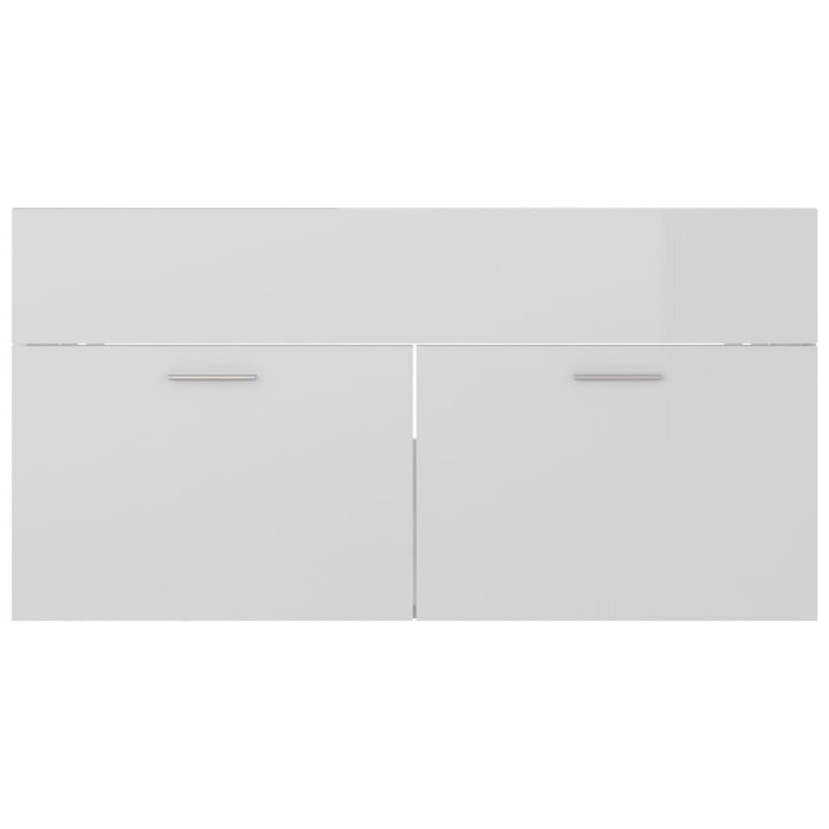 VIDAXL Armoire d'evier Blanc brillant 90x38,5x46 cm Bois d'ingenierie
