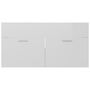 Voir la diapositive 5 : VIDAXL Armoire d'evier Blanc brillant 90x38,5x46 cm Bois d'ingenierie