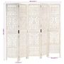 Voir la diapositive 6 : VIDAXL Cloison de separation 5 panneaux Blanc 200x165 cm Bois manguier