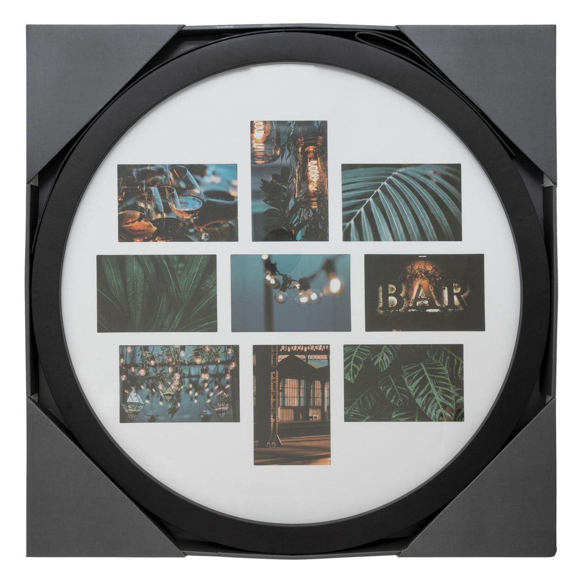 ATMOSPHERA Pêle mêle à suspendre 9 photos - Noir