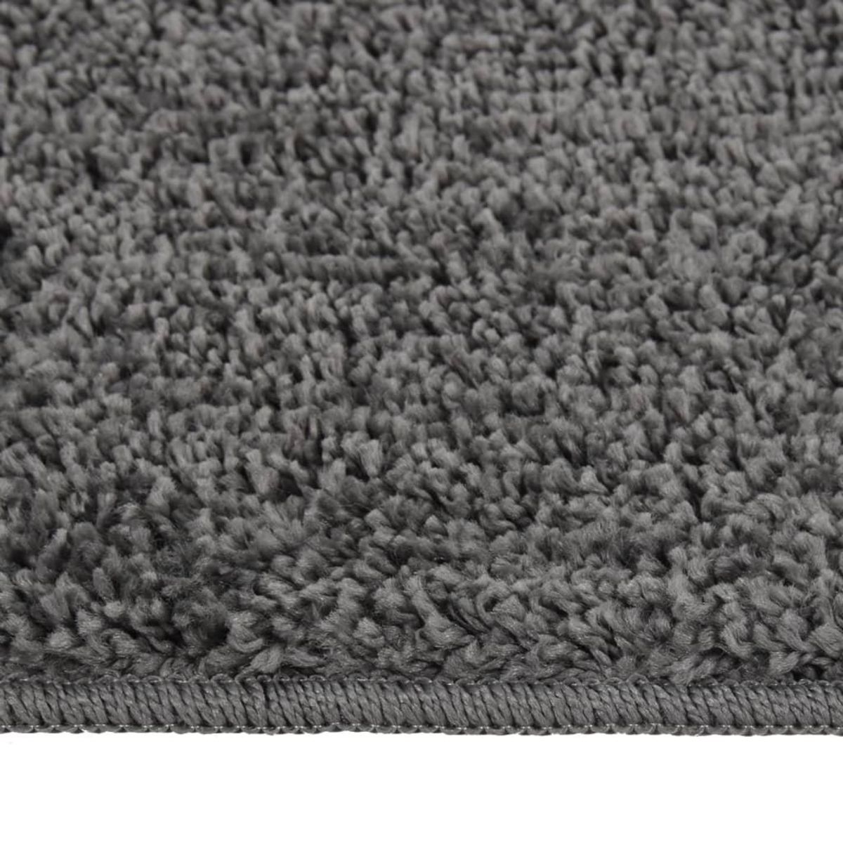 VIDAXL Tapis shaggy antiderapant Gris 80x150 cm