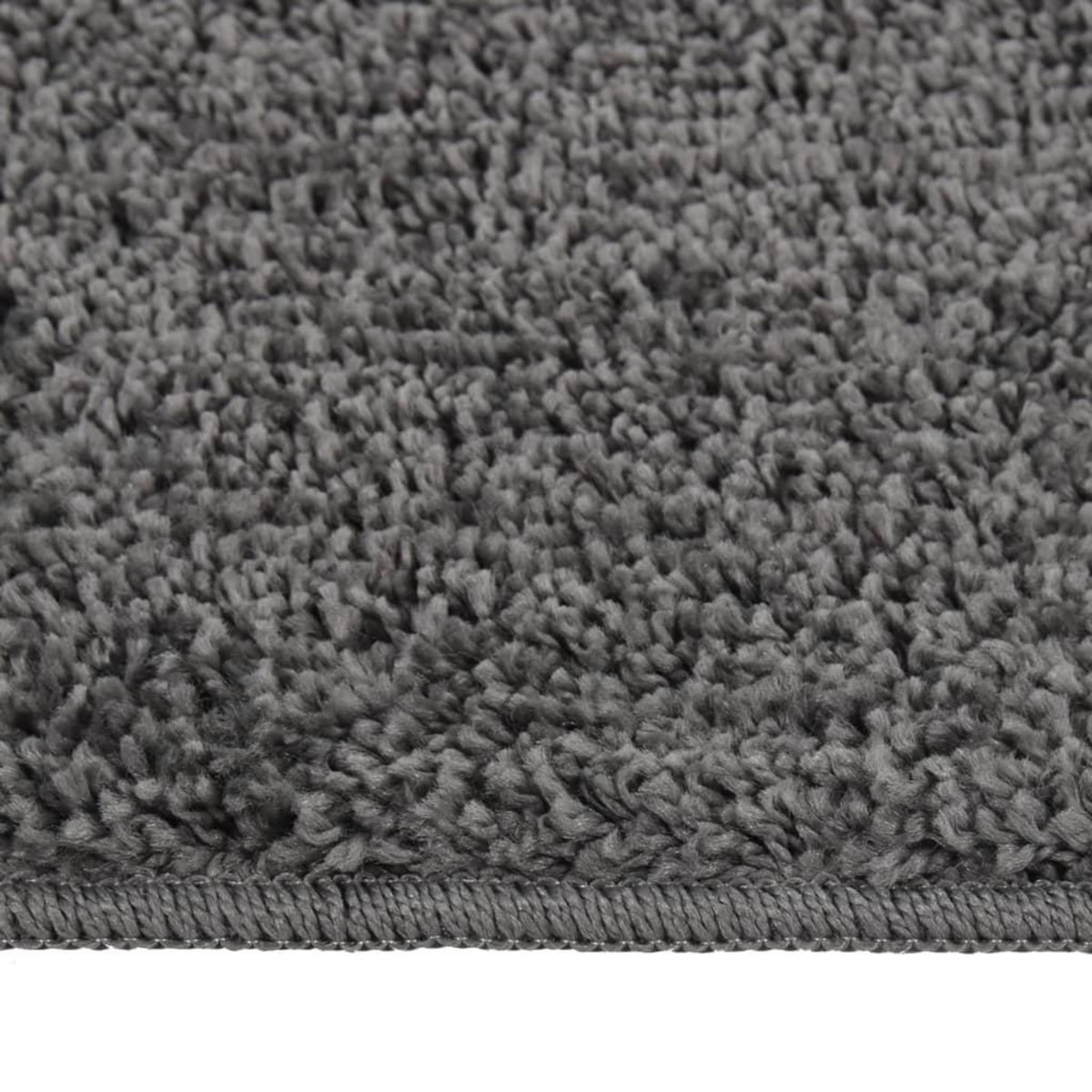 VIDAXL Tapis shaggy antiderapant Gris 80x150 cm