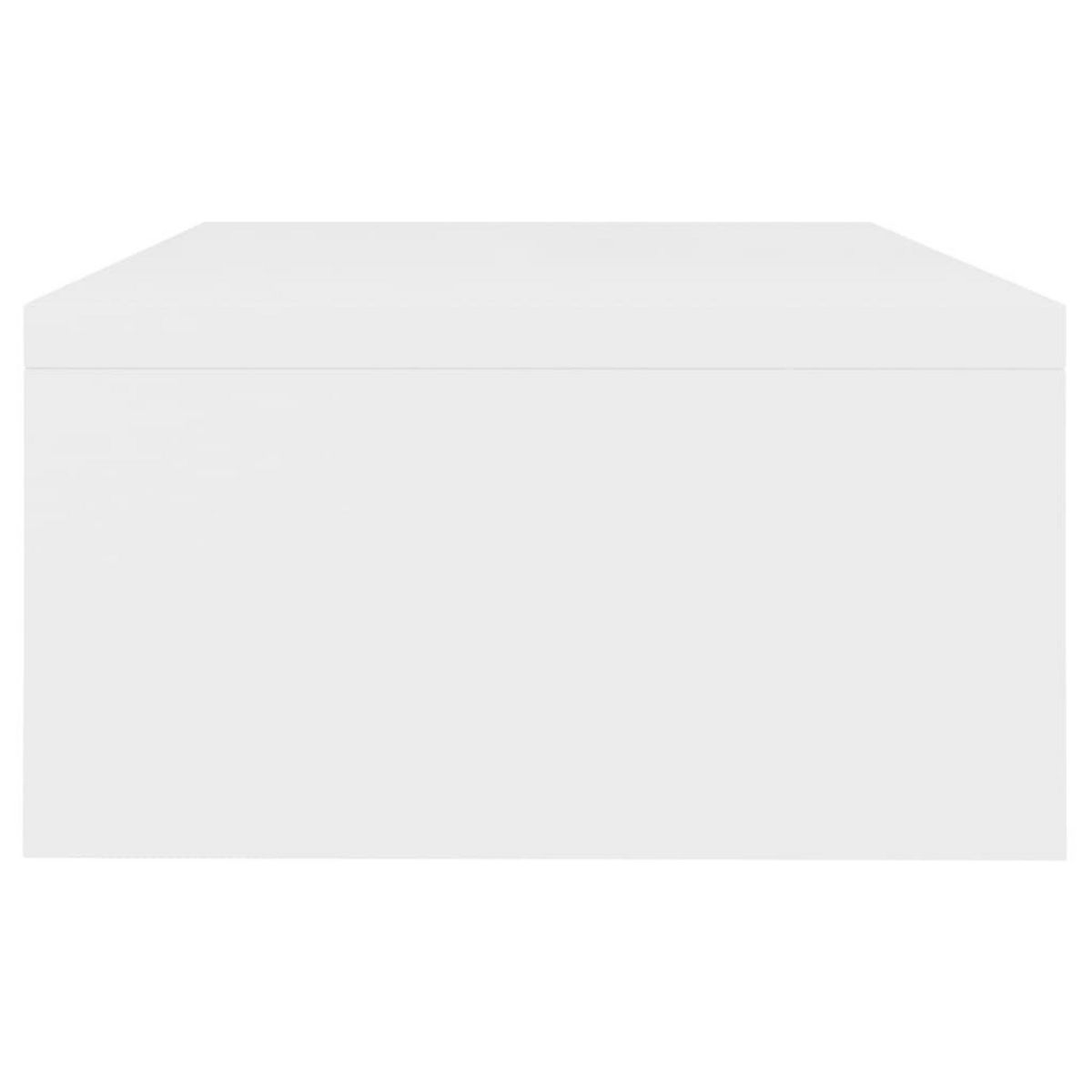 VIDAXL Support de moniteur Blanc 42 x 24 x 13 cm Bois d'ingenierie