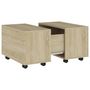 Voir la diapositive 2 : VIDAXL Table basse chene sonoma 60x60x38 cm bois d'ingenierie