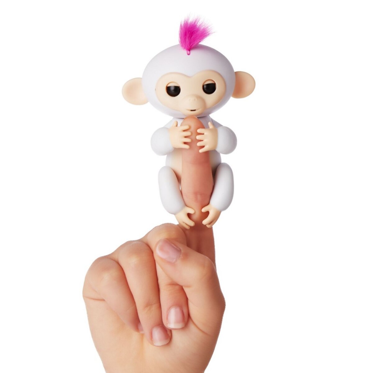 WowWee Fingerlings Bébé singe Intéractif Blanc 12 cm