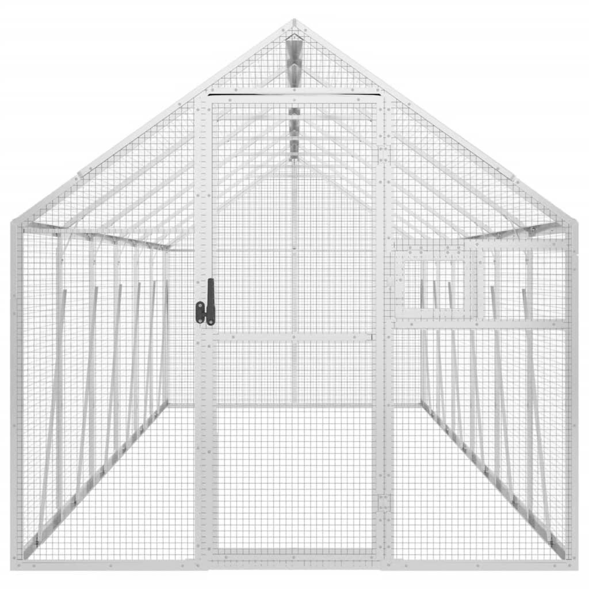 Voir la diapositive 3 : VIDAXL Voliere argente 1,79x6x1,85 m aluminium