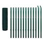 Voir la diapositive 2 : VIDAXL Cloture Euro Acier 25 x 1,7 m Vert