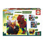 Voir la diapositive 1 : EDUCA Puzzles progréssifs - EDUCA - Dino Spidey - 12+16+20+25 pieces