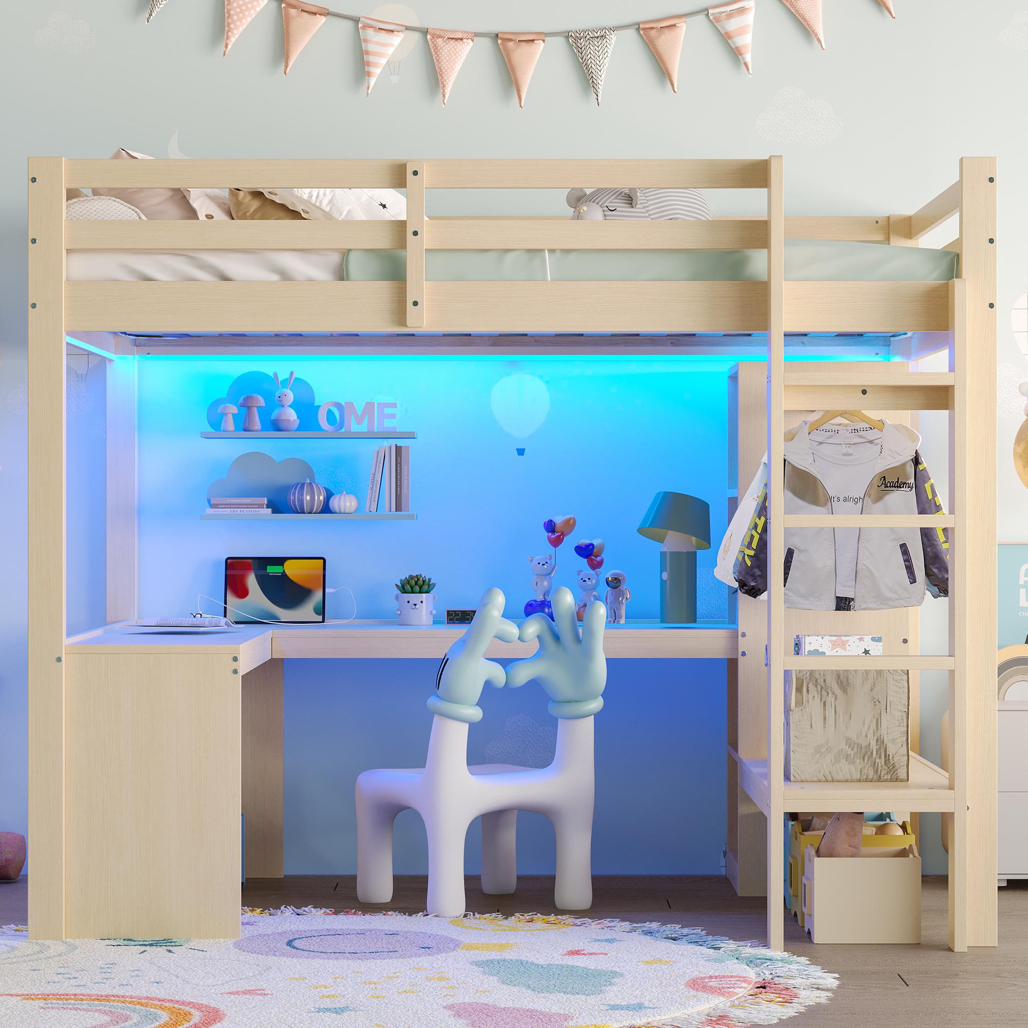 Voir la diapositive 2 : MERAX Lit mezzanine enfant