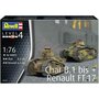 Revell Maquette Char b.1 & Renault ft 1/76