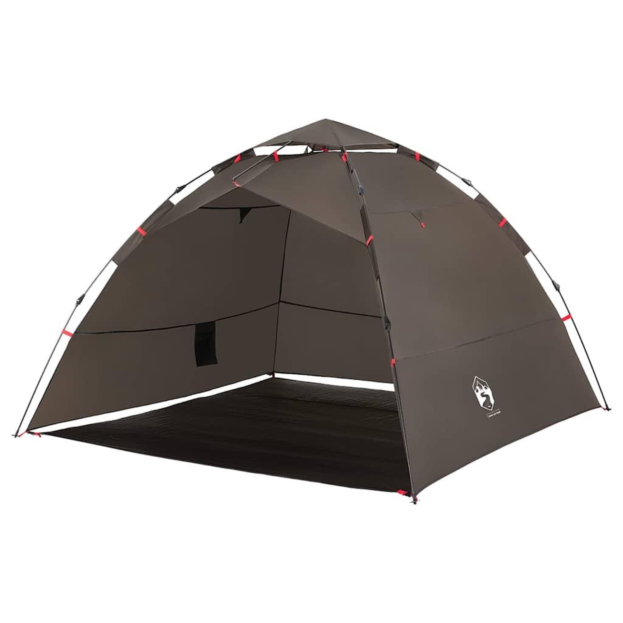 Voir la diapositive 4 : VIDAXL Tente de peche 4 personnes marron liberation rapide