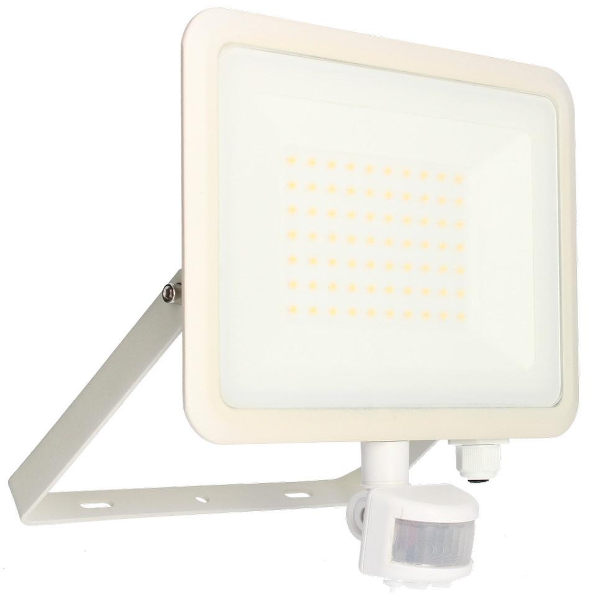 CENTRALE BRICO Projecteur mural kreon 2 - ip44, 50w, 4000k, 5000lm, blanc - détecteur ir
