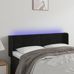VIDAXL Tete de lit a LED Noir 147x16x78/88 cm Velours