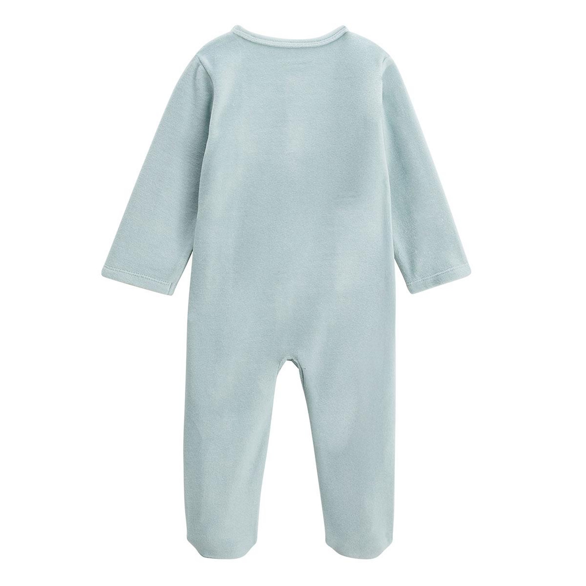 Voir la diapositive 2 : Petit Béguin Pyjama bébé en velours ouverture pont elio