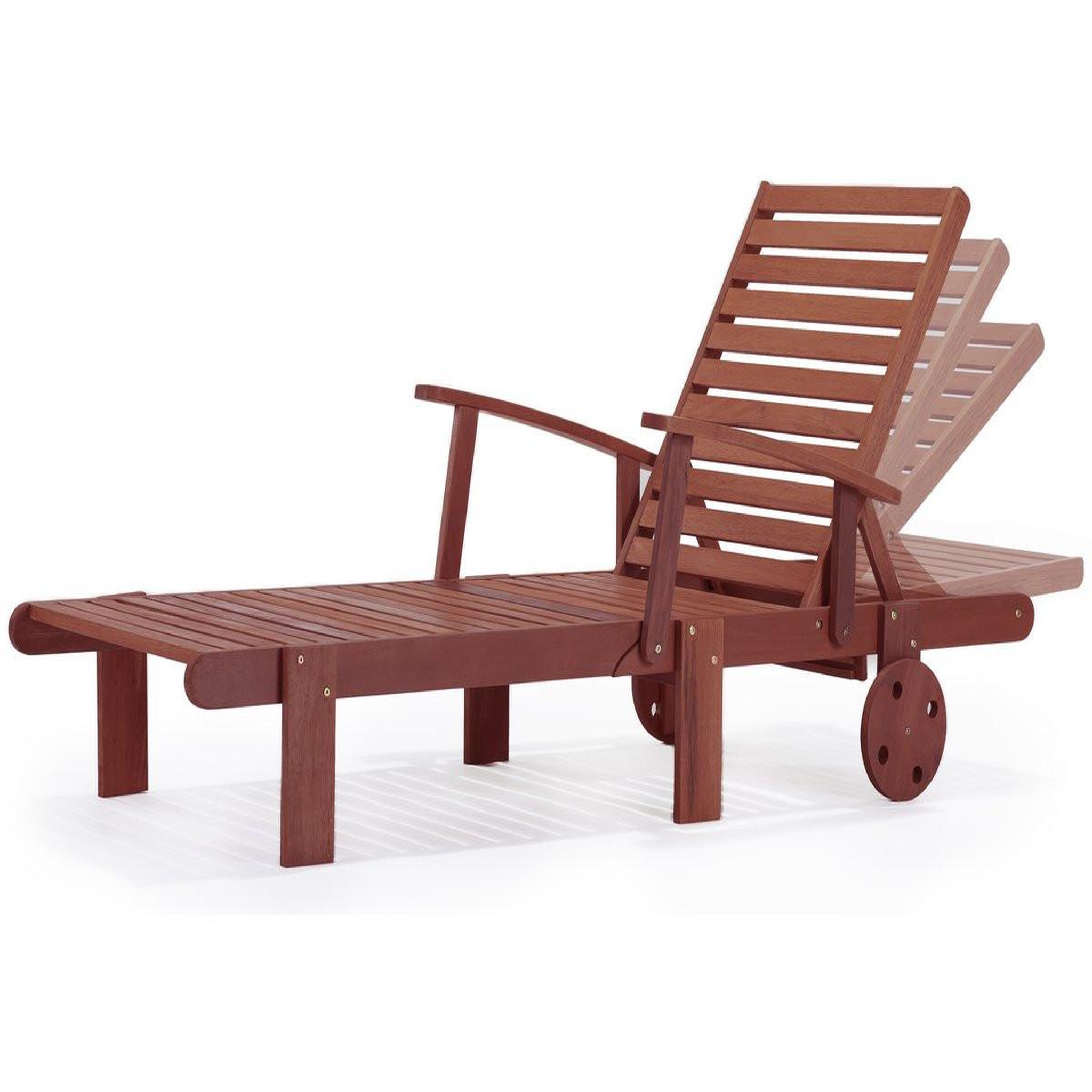 Voir la diapositive 2 : Habitat et Jardin Lot de 2 bains de soleil pliant en bois exotique  Tokyo  - Mahogany - Marron acajou