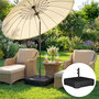 Voir la diapositive 6 : OUTSUNNY Base de parasol déporté avec housse capacité sable 80 kg métal noir