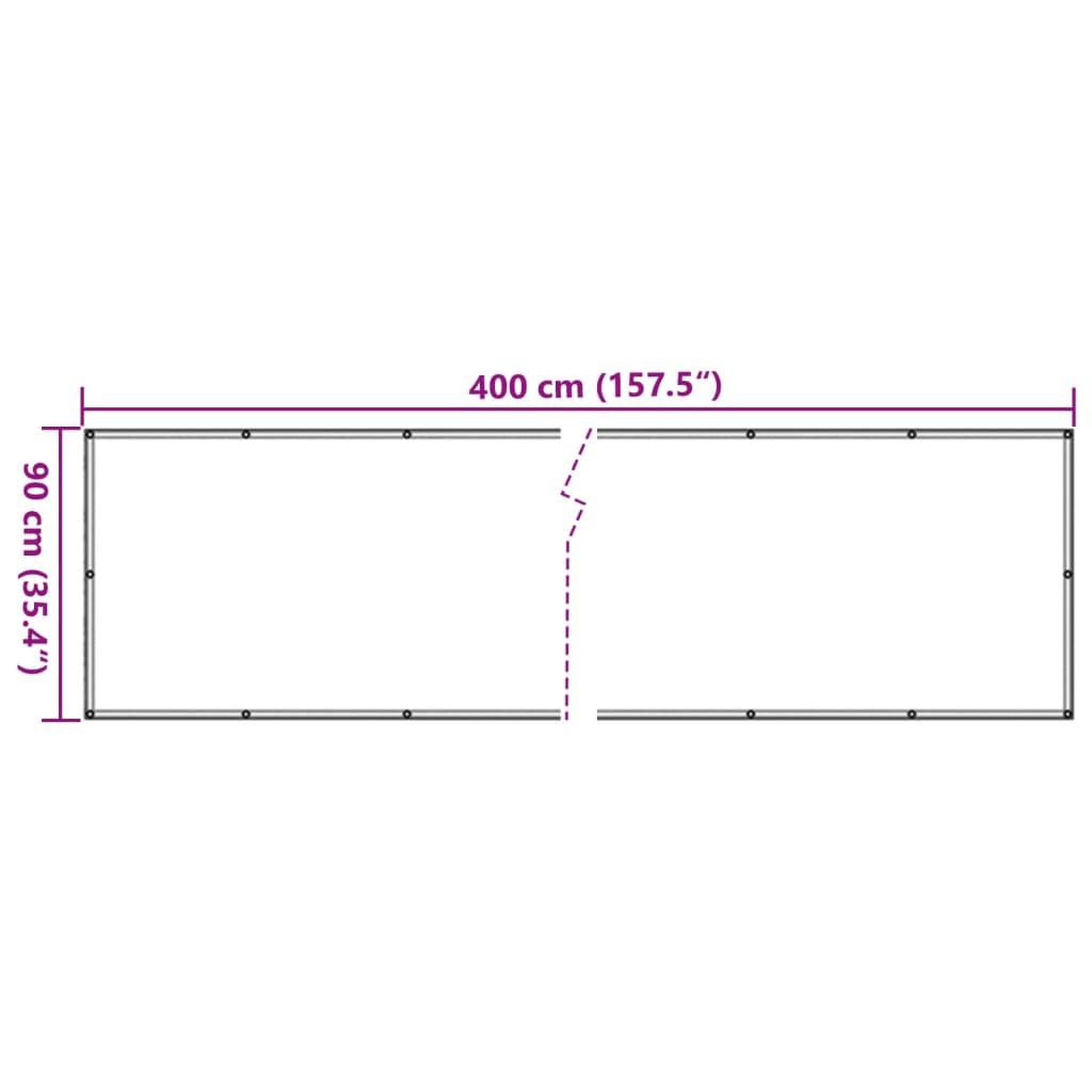 Voir la diapositive 6 : VIDAXL Ecran de balcon en tissu Oxford anthracite de 90x400 cm