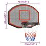 Voir la diapositive 6 : VIDAXL Panneau de basket-ball Noir 71x45x2 cm Polyethylene