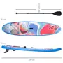 OUTSUNNY Stand up paddle gonflable surf planche de paddle pour adulte dim. 320L x 76l x 15H cm nombreux accessoires fournis PVC bleu rouge