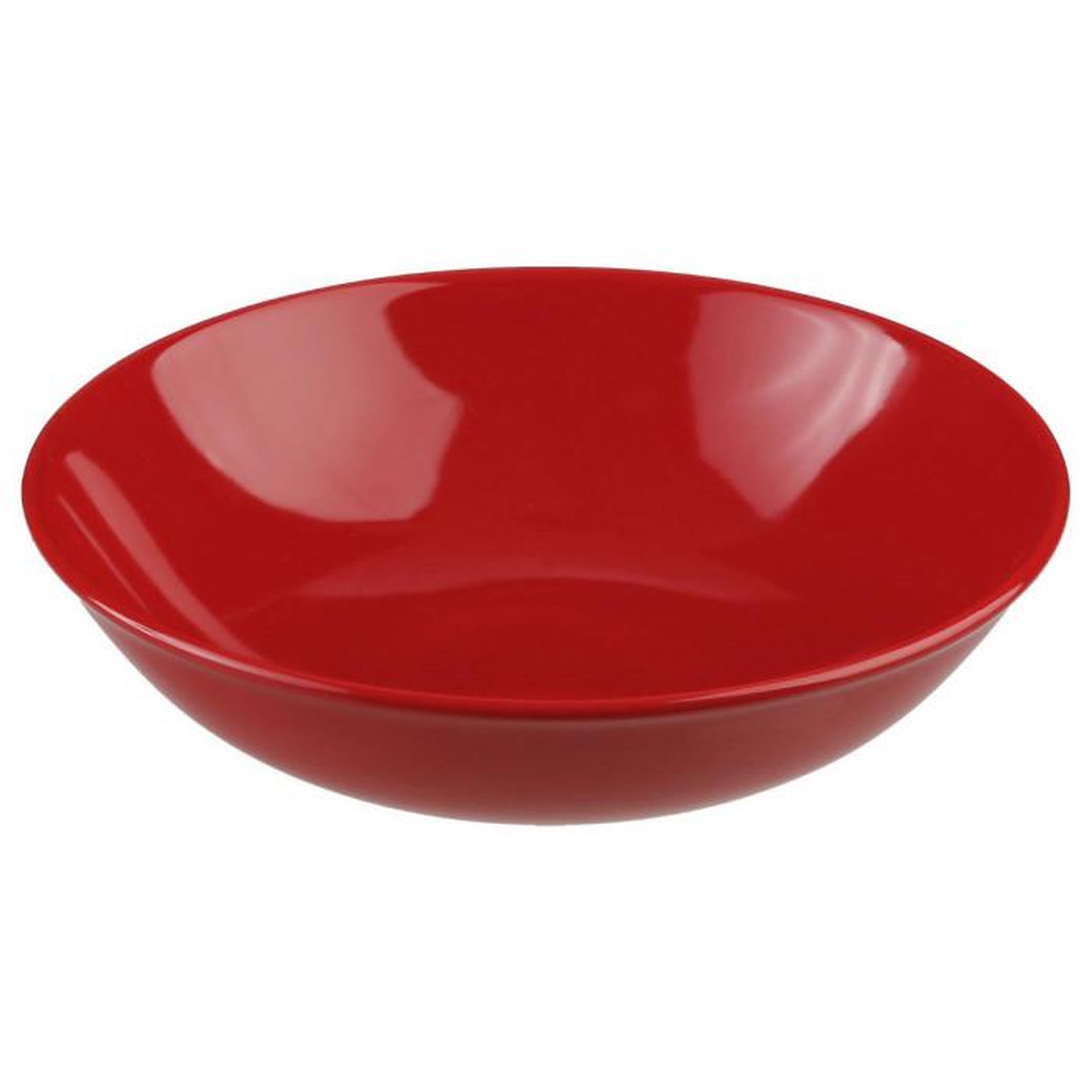 Voir la diapositive 3 : SECRET DE GOURMET Lot de 6 assiettes creuses  colorama  20cm rouge