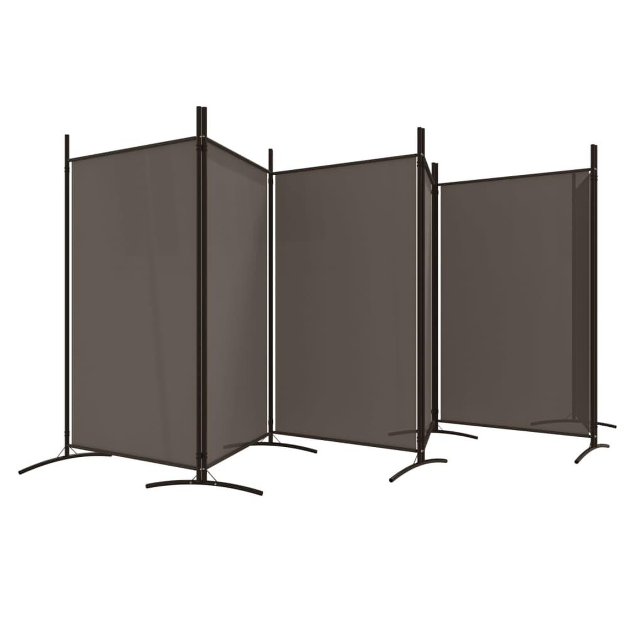Voir la diapositive 4 : VIDAXL Cloison de separation 6 panneaux Anthracite 520x180 cm Tissu