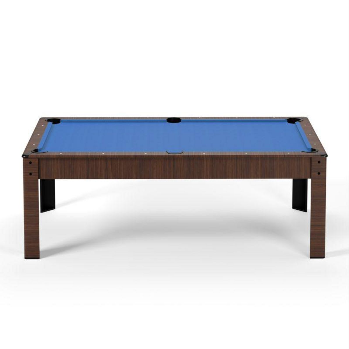 SOKKER Billard Américain convertible table 6 places KITBILL 6Ft -206,5 x 116,5 x 80cm Plateau dînatoire et accessoires inclus - Marron