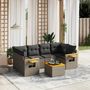 Voir la diapositive 1 : VIDAXL Salon de jardin avec coussins 7 pcs gris resine tressee