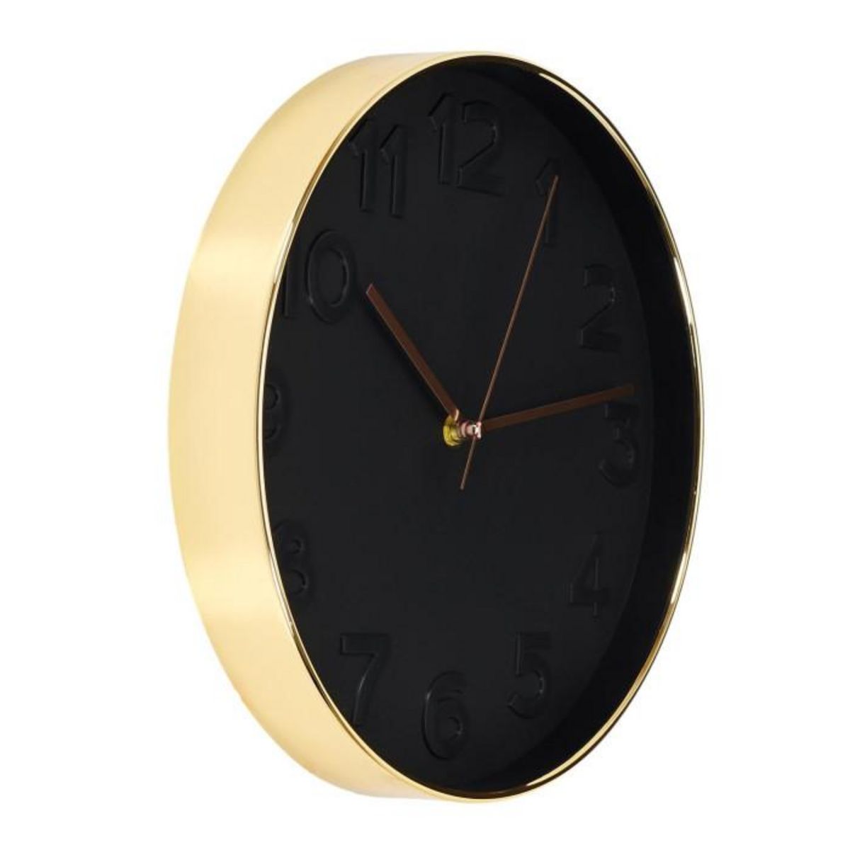 Paris Prix Horloge Murale  Gold  30cm Noir & Cuivre