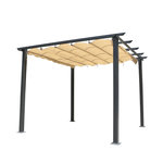 Ozalide Pergola 3 x 3 m 4 pieds avec toile oregon