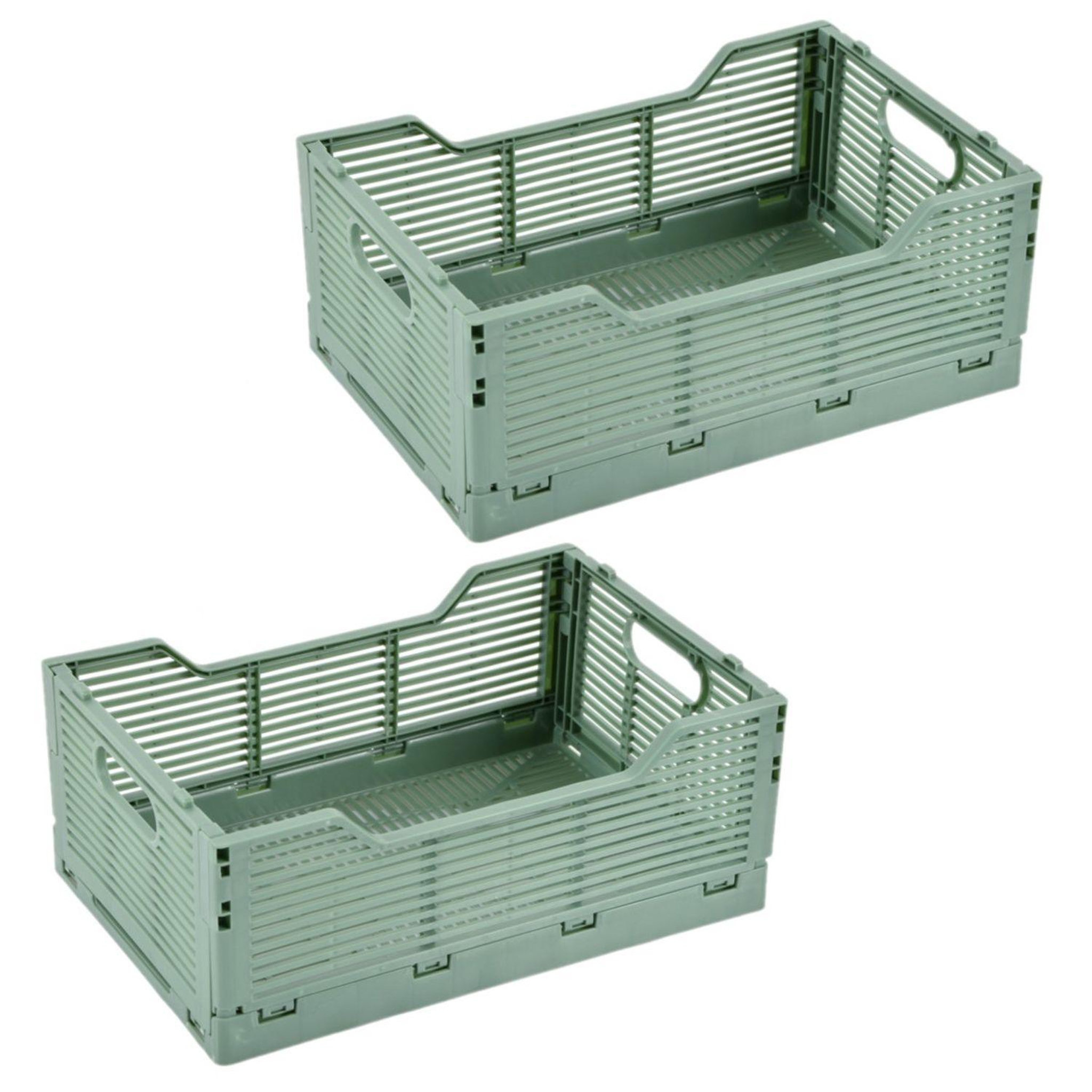 Voir la diapositive 1 : TOILINUX Lot de 2 cagettes pliables foldy