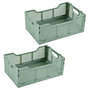 Voir la diapositive 1 : HOMEA Lot de 2 cagettes pliables FOLDY