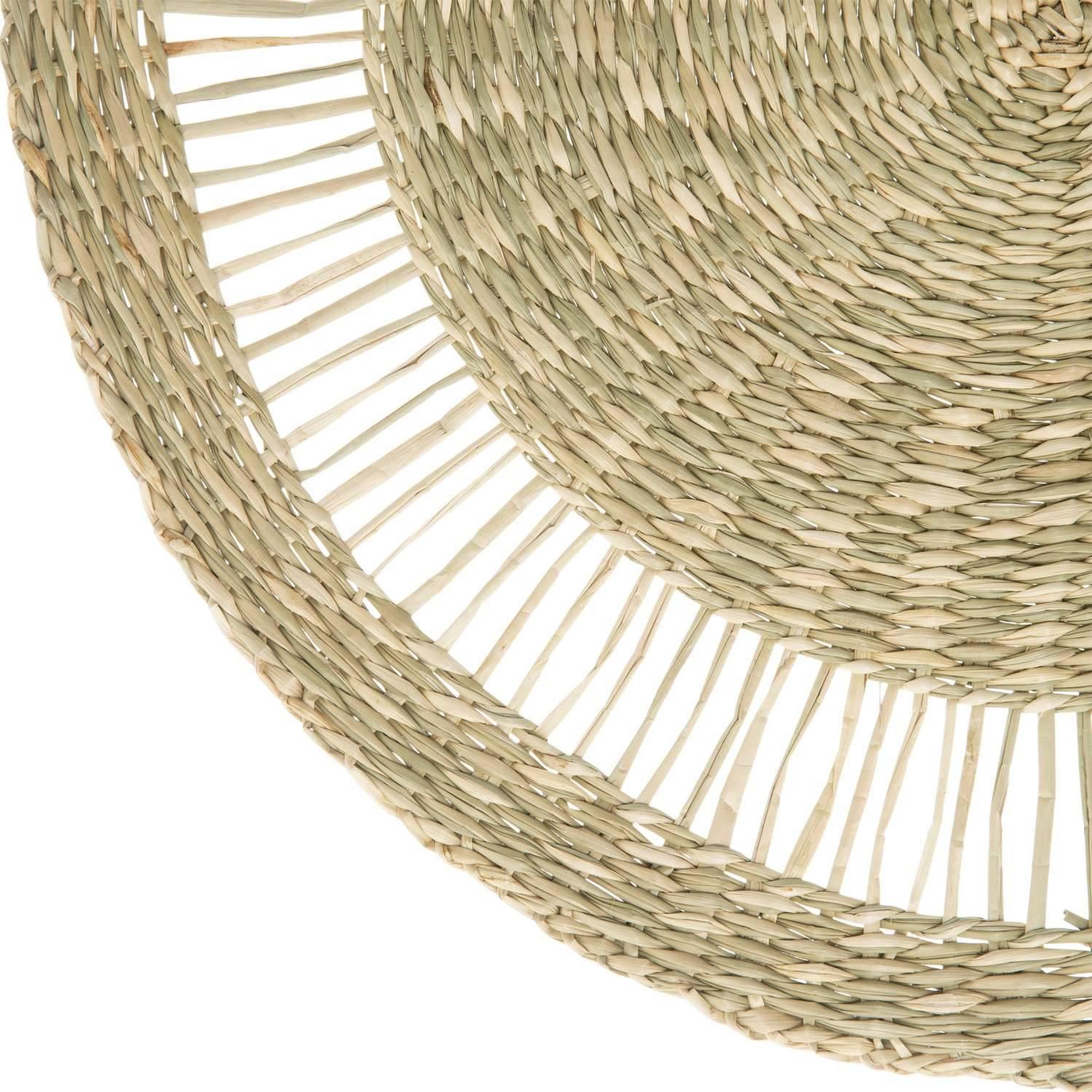Voir la diapositive 3 : SECRET DE GOURMET Set de table rond en roseau tressé - diam 38 cm - beige