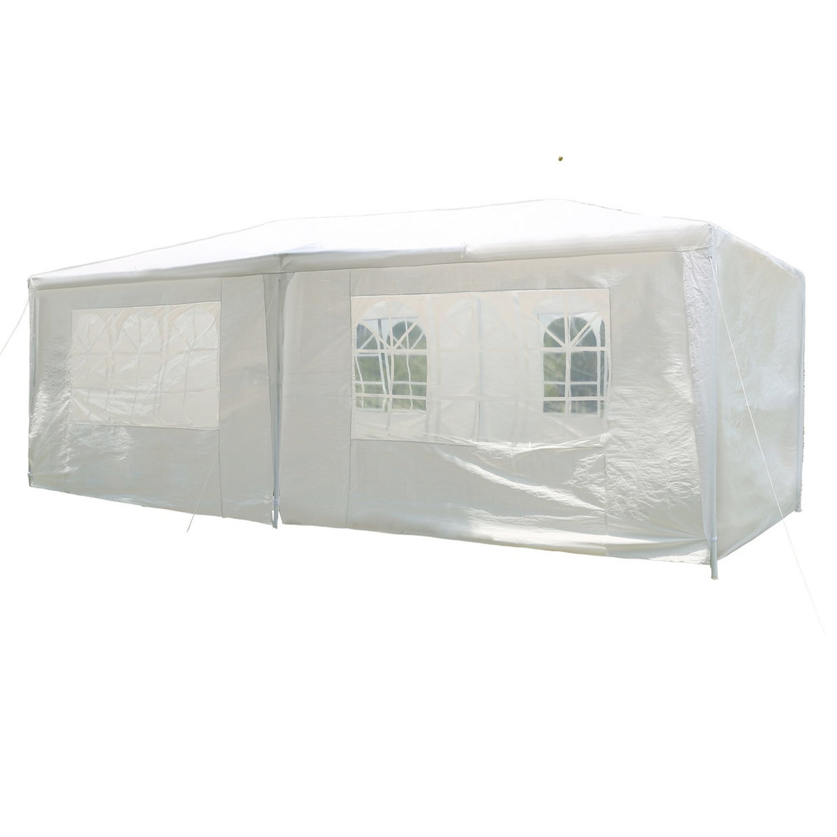 GARDENSTAR Tente/Tonnelle de réception jardin - Acier - 6x3x2.55m - Blanc