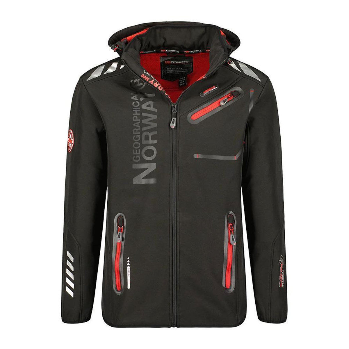 GEOGRAPHICAL NORWAY Parka Softshell Noir/Orange Homme Geographical Norway GN-ROYAUTE