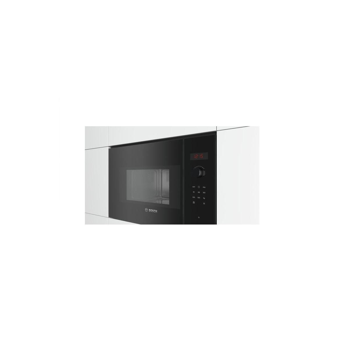 BOSCH Micro-ondes solo encastrable 20l 800w noir - BFL523MB1F