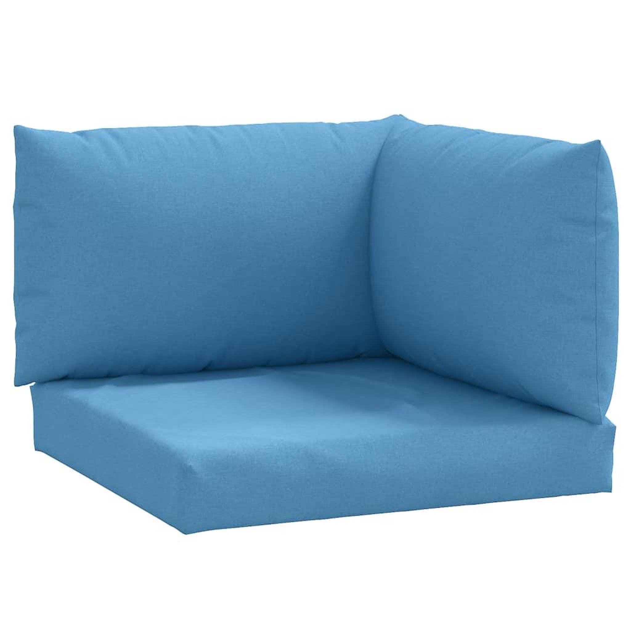 Voir la diapositive 2 : VIDAXL Coussins de palette lot de 3 bleu melange tissu