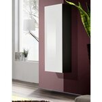 Paris Prix Vitrine Murale Design  Fly I  126cm Blanc & Noir