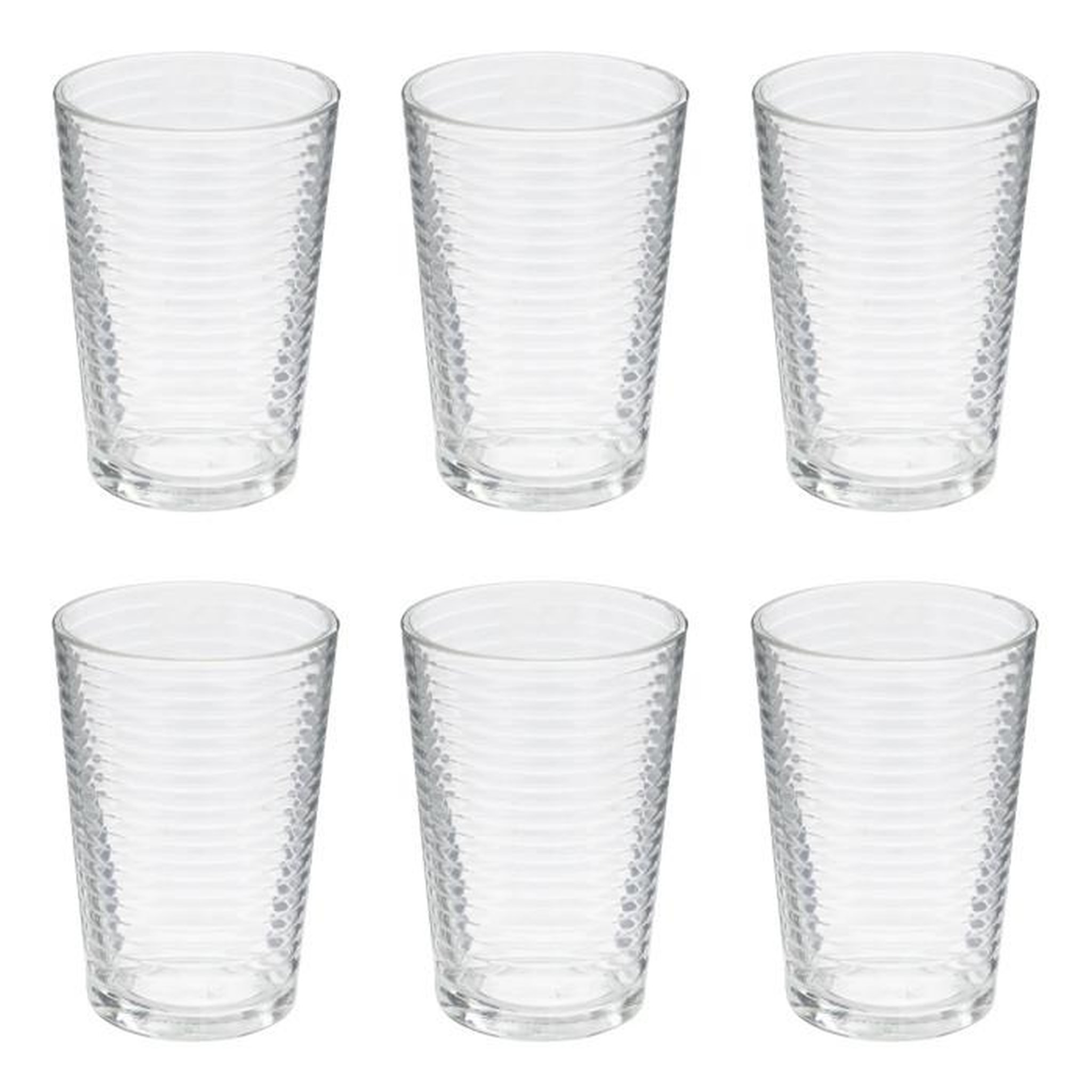 SECRET DE GOURMET Lot de 6 Gobelets en Verre  Viteau  20cl Transparent