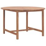 VIDAXL Table de salle a manger de jardin Ø110x75cm Bois massif de teck