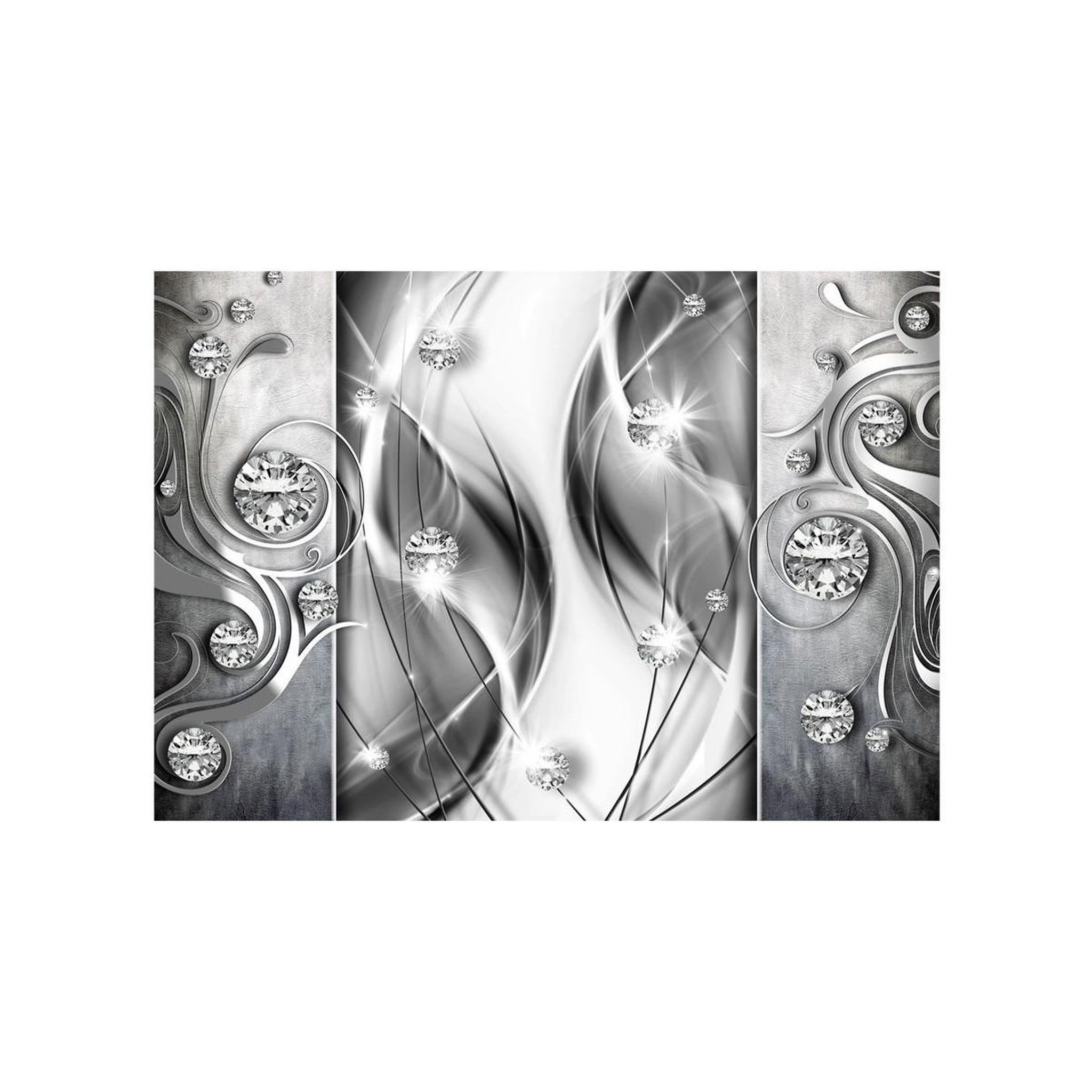 Voir la diapositive 2 : Paris Prix Papier peint  diamonds in silver