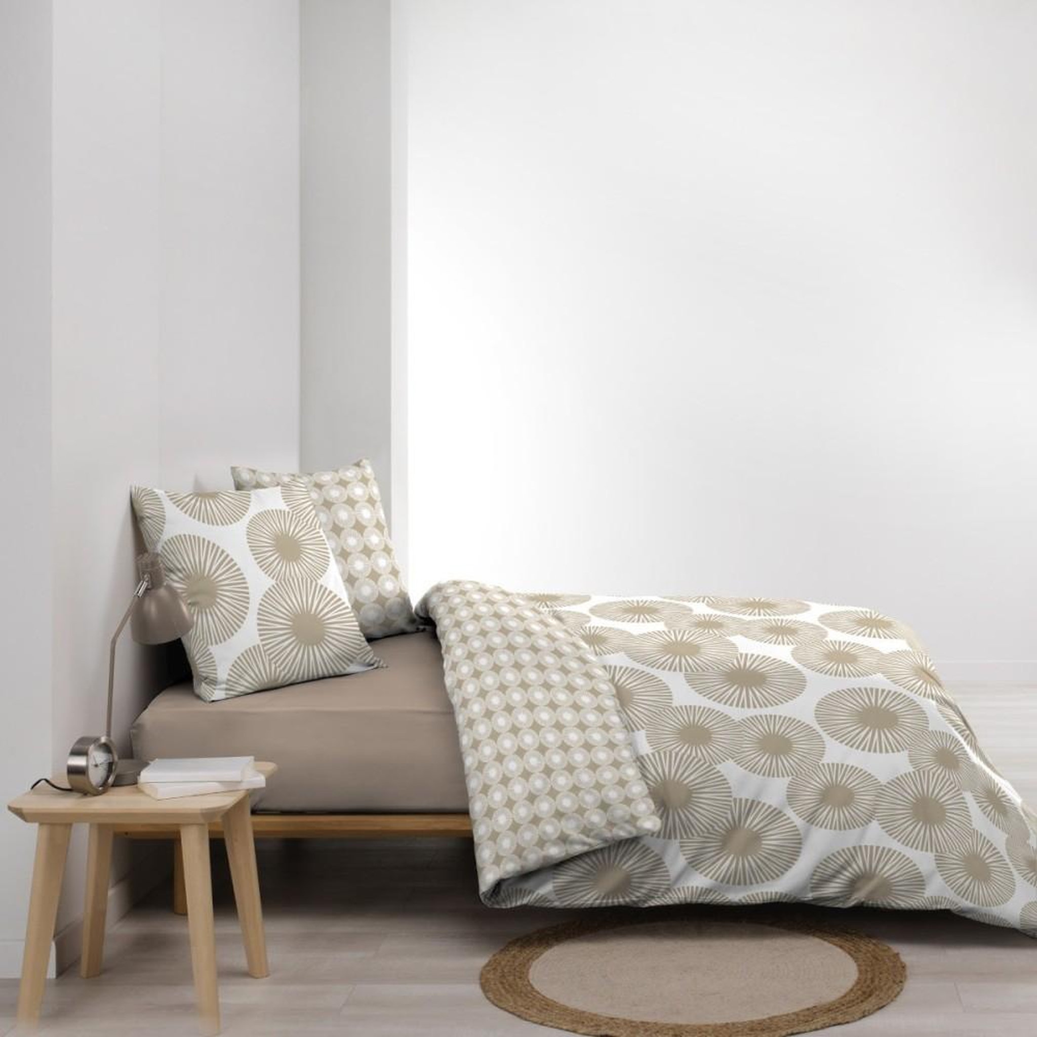 Voir la diapositive 4 : Douceur d'Intérieur Housse de couette 260x240 + 2 taies NEBULLA 100% coton 57 fils