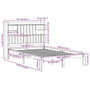 Voir la diapositive 6 : VIDAXL Lit bibliotheque sans matelas blanc 135x190 cm bois pin massif
