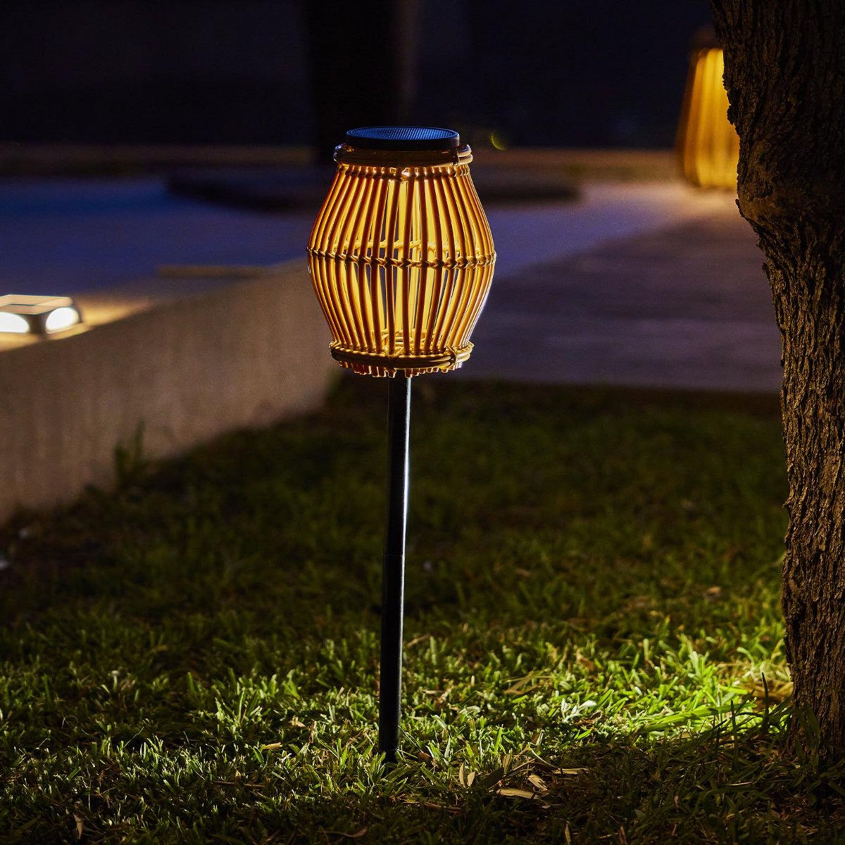 Lumisky Balise solaire à planter SILVINA Beige Plastique H70cm