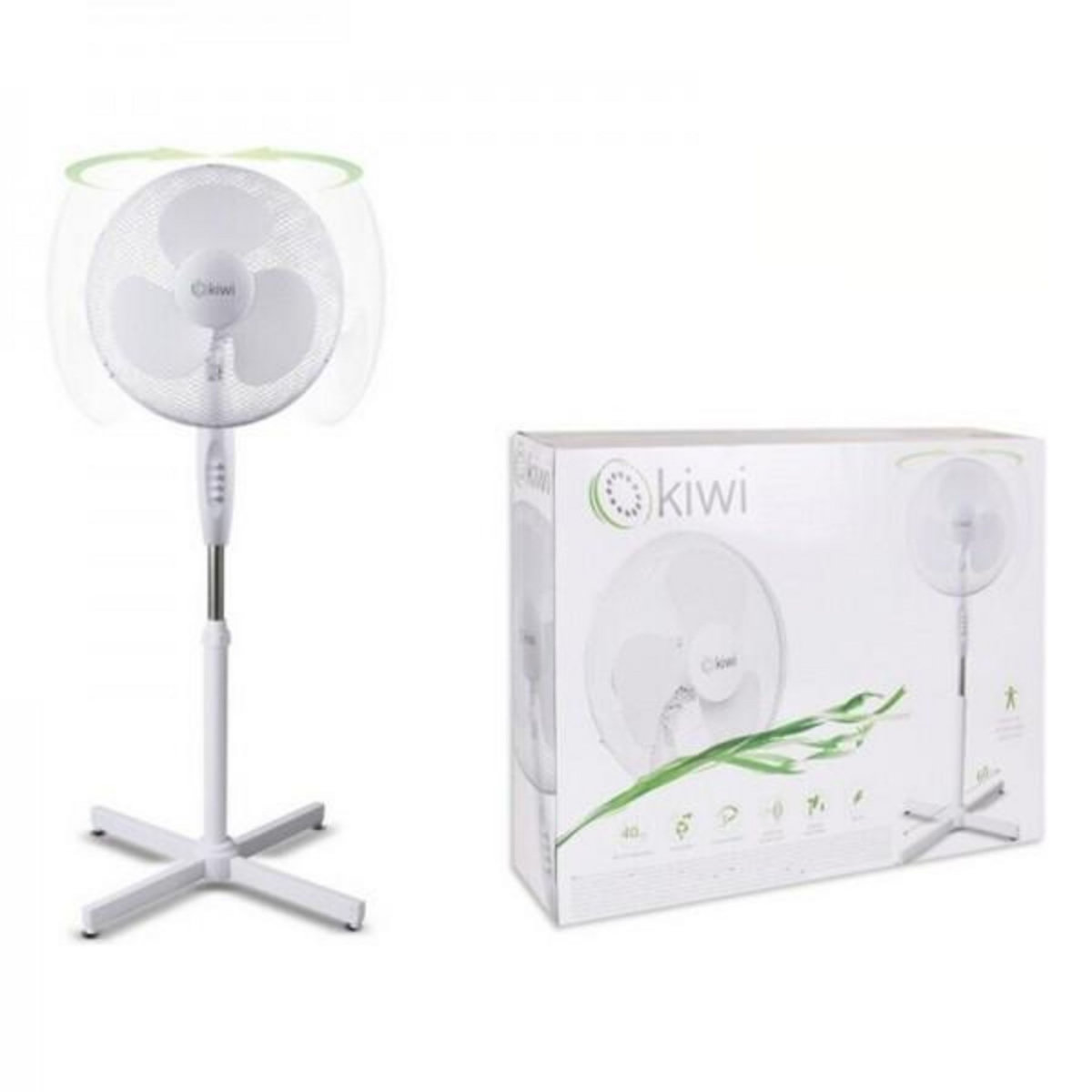 Kiwi Ventilateur sur Pied Kiwi Blanc 45 W (Ø 40 cm)