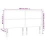 Voir la diapositive 6 : VIDAXL Tete de lit a LED Gris fonce 200x5x118/128 cm Tissu