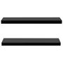 Voir la diapositive 3 : VIDAXL Etageres murales flottantes 2 pcs Noir 100x20x3,8 cm