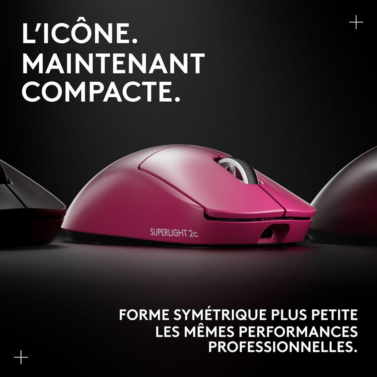 Logitech Souris Gamer Sans Fil Pro X superlight 2 compact Magenta