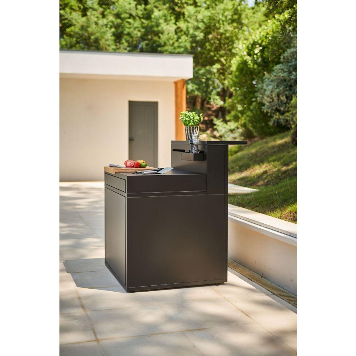 FORGE ADOUR Meuble de cuisine extérieure SDAF CBN desserte acier fermé Comptoir