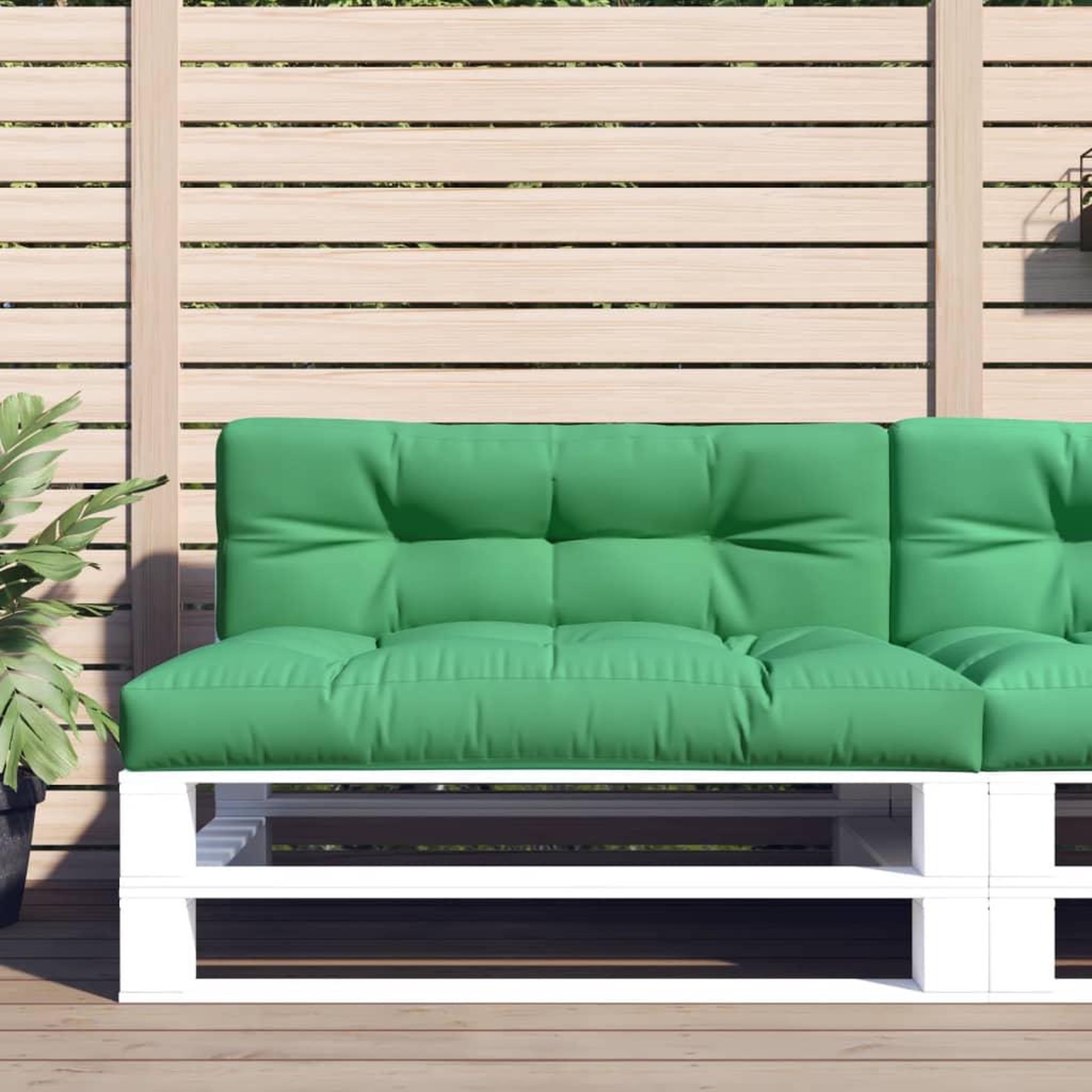 VIDAXL Coussins de palette lot de 2 vert tissu