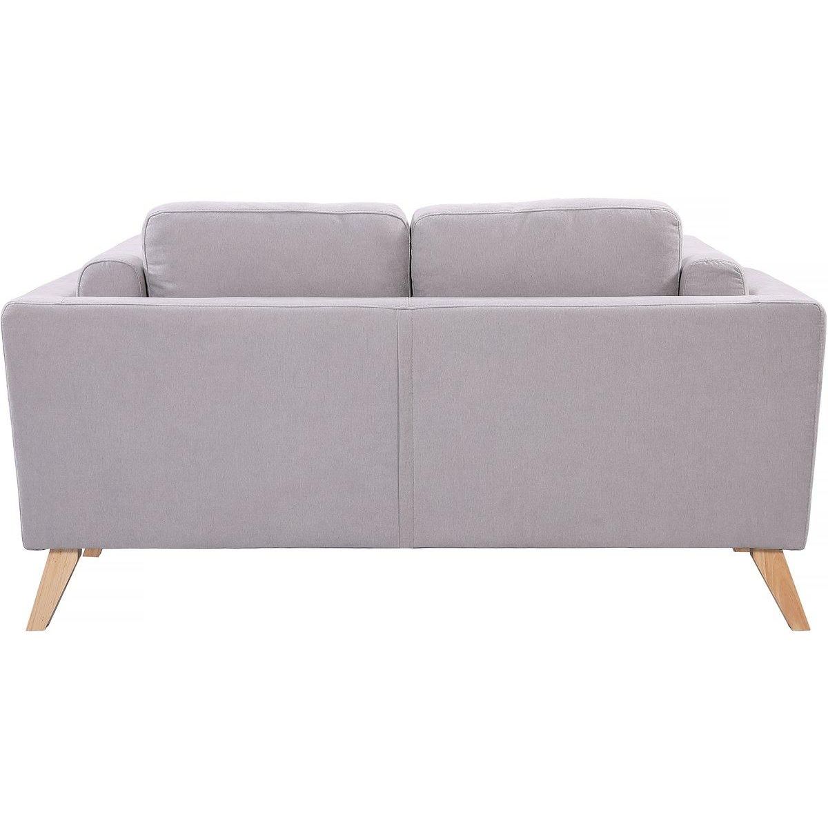 Habitat et Jardin Canapé fixe tissu  Elizabeth  - 165 x 87 x 84 cm - 2 places - Gris Clair